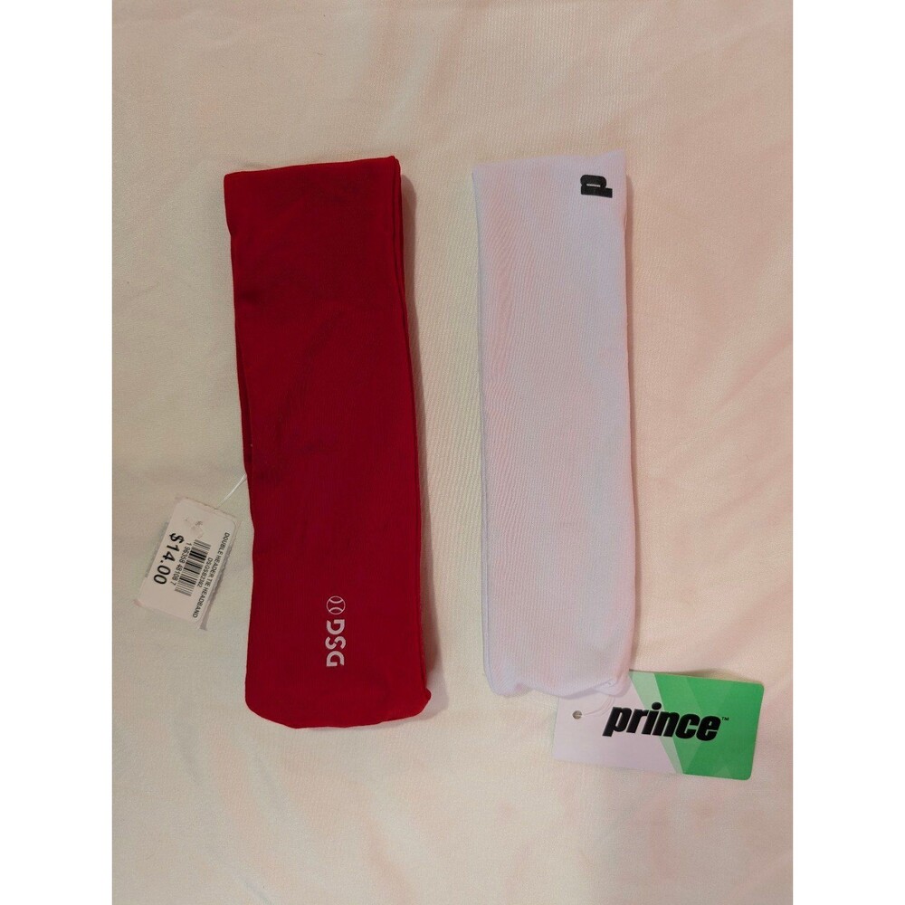 Girls Softball Headbands Red White 2 Pack Sports Athletics